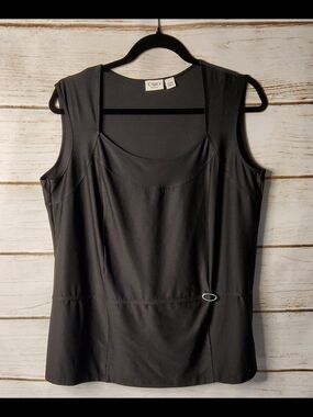 Cato Black Sleeveless Scoop Neck Top